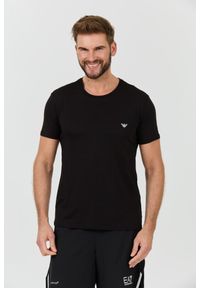 Emporio Armani - EMPORIO ARMANI Czarny męski t-shirt basique, Rozmiar XXL. Kolor: czarny #1