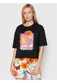 New Balance T-Shirt Super Bloom WT21560 Czarny Oversize. Kolor: czarny. Materiał: bawełna #1