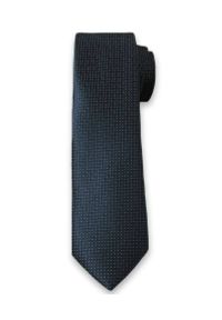 Oryginalny Krawat Męski w Drobny Wzorek - 6 cm - Alties, Atramentowy. Kolor: niebieski. Materiał: tkanina. Styl: klasyczny, elegancki, wizytowy #1