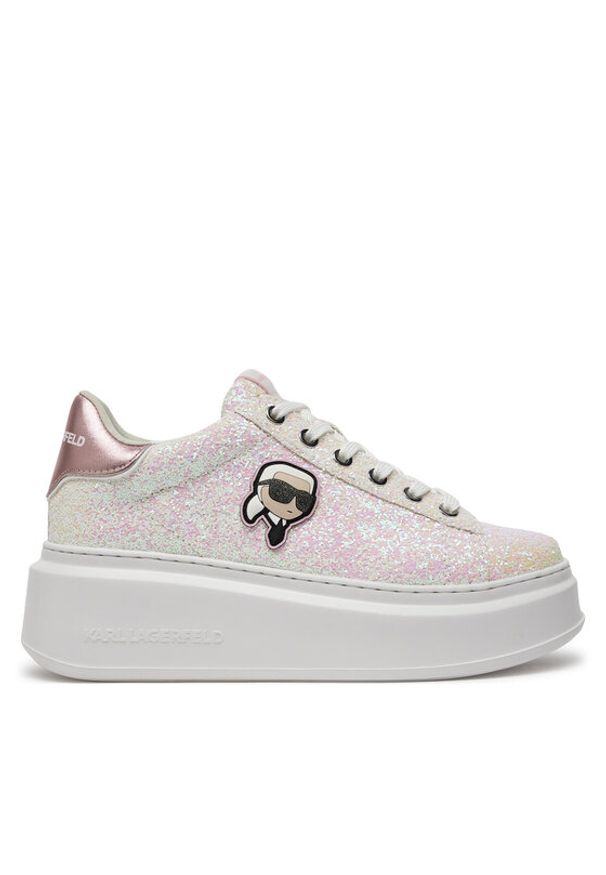 Karl Lagerfeld - KARL LAGERFELD Sneakersy KL63531N Srebrny. Kolor: srebrny. Materiał: skóra