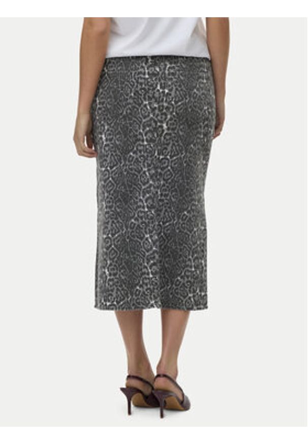Vero Moda Spódnica jeansowa Veri 10336316 Szary Regular Fit. Kolor: szary. Materiał: bawełna