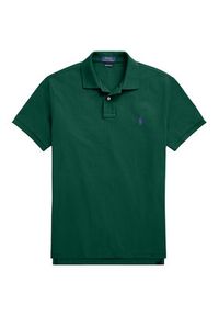 Polo Ralph Lauren Polo 710782592016 Zielony Custom Slim Fit. Typ kołnierza: polo. Kolor: zielony. Materiał: bawełna