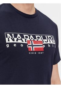 Napapijri T-Shirt S-Aylmer NP0A4HTO Granatowy Regular Fit. Kolor: niebieski. Materiał: bawełna #4