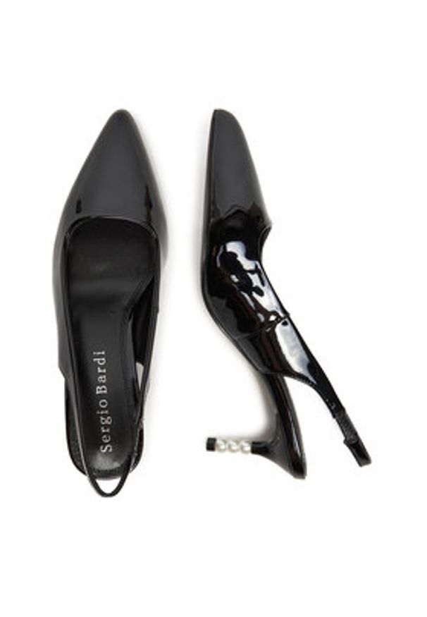 Sergio Bardi Czółenka WYL3994-3Z-SB Czarny. Kolor: czarny. Materiał: lakier, skóra