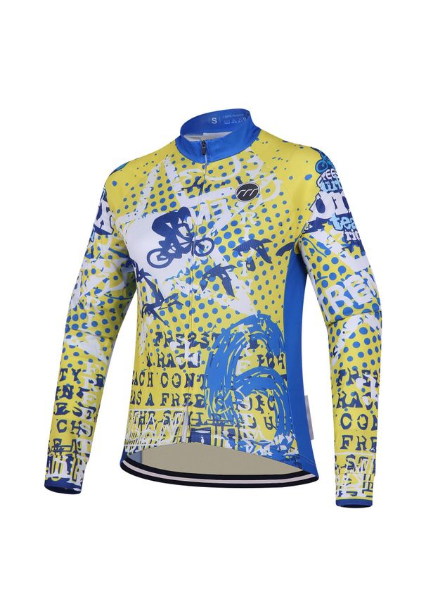 MADANI - Koszulka rowerowa męska madani BMX. Kolor: żółty