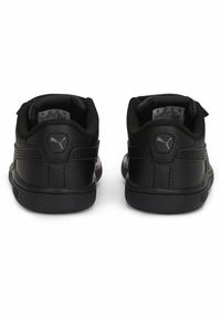 Puma - Niemowlęce skórzane sneakersy Smash 3.0 V PUMA Black Shadow Gray. Kolor: wielokolorowy, czarny, szary. Materiał: skóra