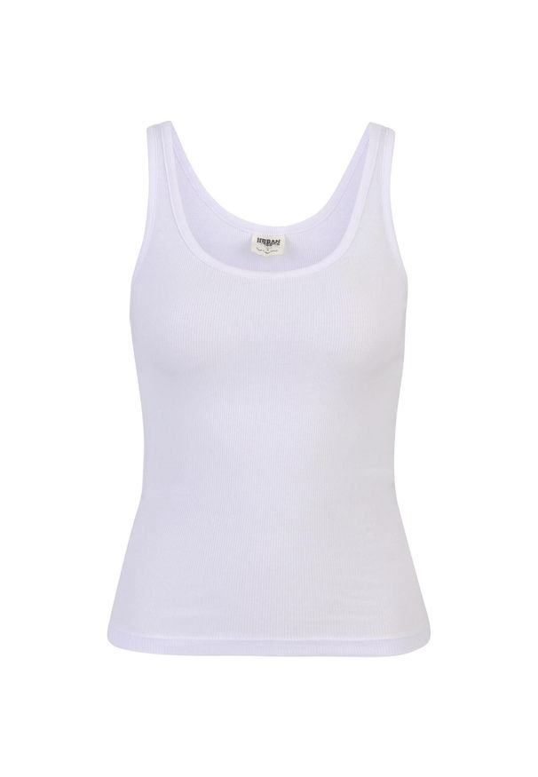 Urban Classics - Tank Top Damski Prążkowana Ekologiczny Basic 2pak. Kolor: czarny, biały, wielokolorowy. Materiał: prążkowany. Sport: turystyka piesza