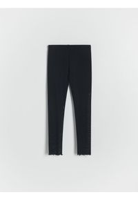 Reserved - Transparentne spodnie - czarny. Kolor: czarny. Materiał: dzianina #1