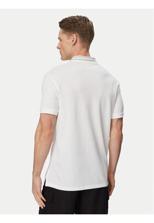 Calvin Klein Jeans Polo Monogram LV04RC276G Biały Slim Fit. Typ kołnierza: polo. Kolor: biały. Materiał: bawełna