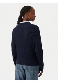 TOMMY HILFIGER - Tommy Hilfiger Sweter Fine WW0WW44993 Granatowy Regular Fit. Kolor: niebieski. Materiał: bawełna #2