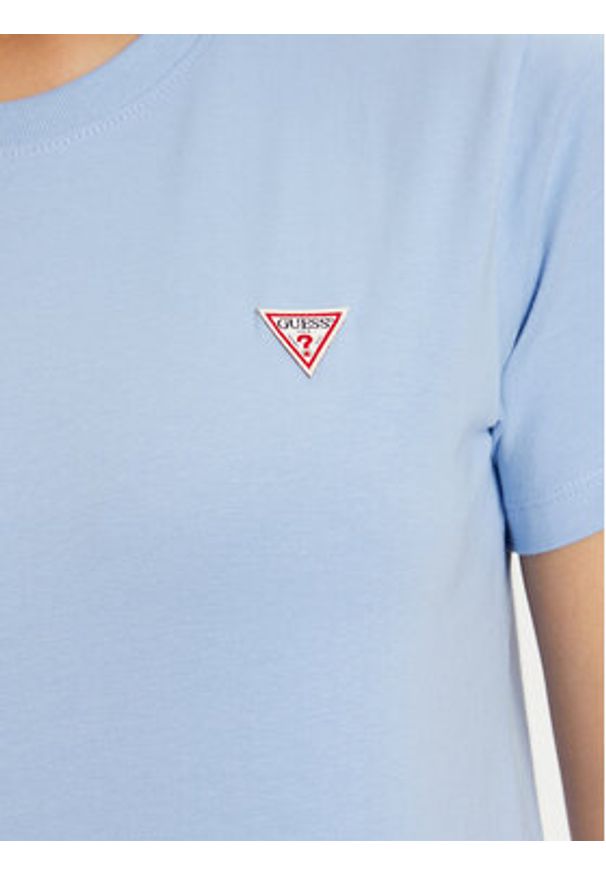 Guess Jeans T-Shirt W4YI10 J1314 Niebieski Regular Fit. Kolor: niebieski. Materiał: bawełna