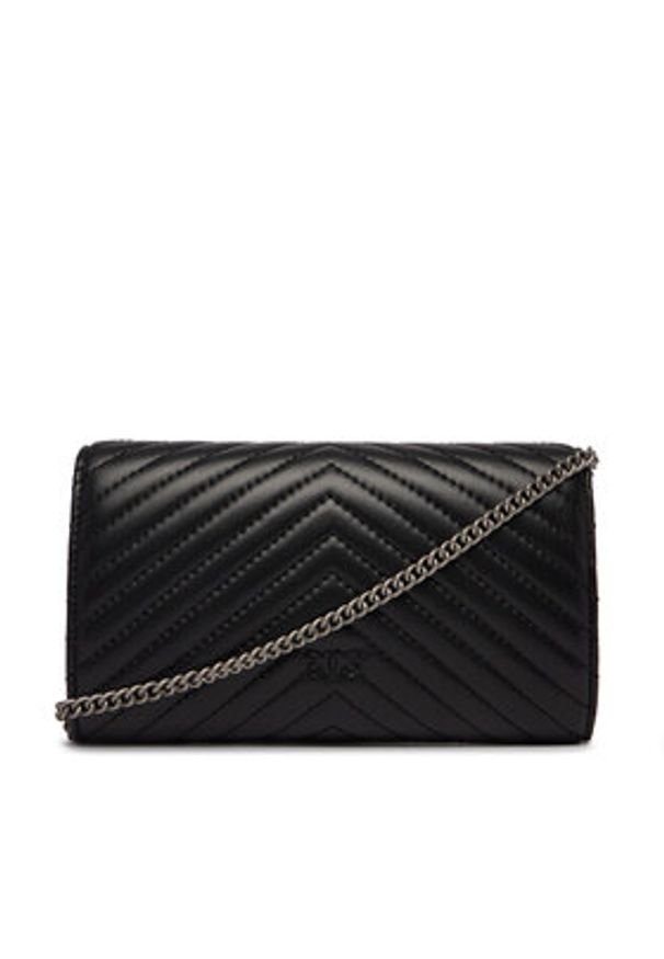 Pinko Torebka Love One Wallet C PE 23 PLTT 100062 A0GK Czarny. Kolor: czarny. Materiał: skórzane