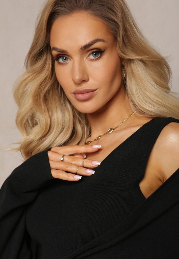Renee - Czarny Komplet 2-częściowy z Sukienką i Kardiganem Elysara. Kolor: czarny