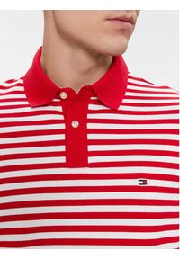 TOMMY HILFIGER - Tommy Hilfiger Polo 1985 MW0MW17770 Czerwony Regular Fit. Typ kołnierza: polo. Kolor: czerwony. Materiał: bawełna #5