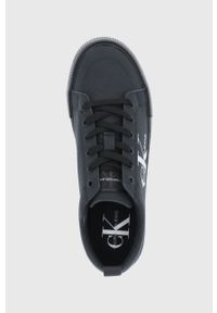 Calvin Klein Jeans Tenisówki męskie kolor czarny. Nosek buta: okrągły. Zapięcie: sznurówki. Kolor: czarny. Materiał: guma #4