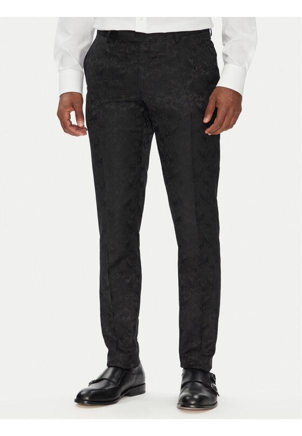Karl Lagerfeld - KARL LAGERFELD Spodnie materiałowe 255002 553038 Czarny Slim Fit. Kolor: czarny. Materiał: syntetyk