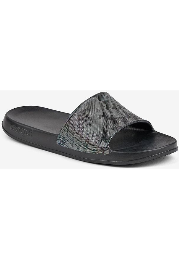 Coqui Torah 7081 Męskie kapcie w czarnym kamuflażu - Rozmiar 42. Kolor: czarny