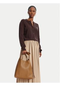 Tory Burch Torebka Romy Hobo 170964 Brązowy. Kolor: brązowy. Materiał: skórzane #6