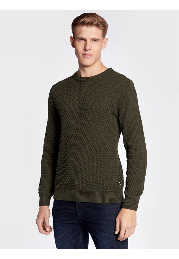 !SOLID - Solid Sweter 21107143 Zielony Regular Fit. Kolor: zielony. Materiał: bawełna