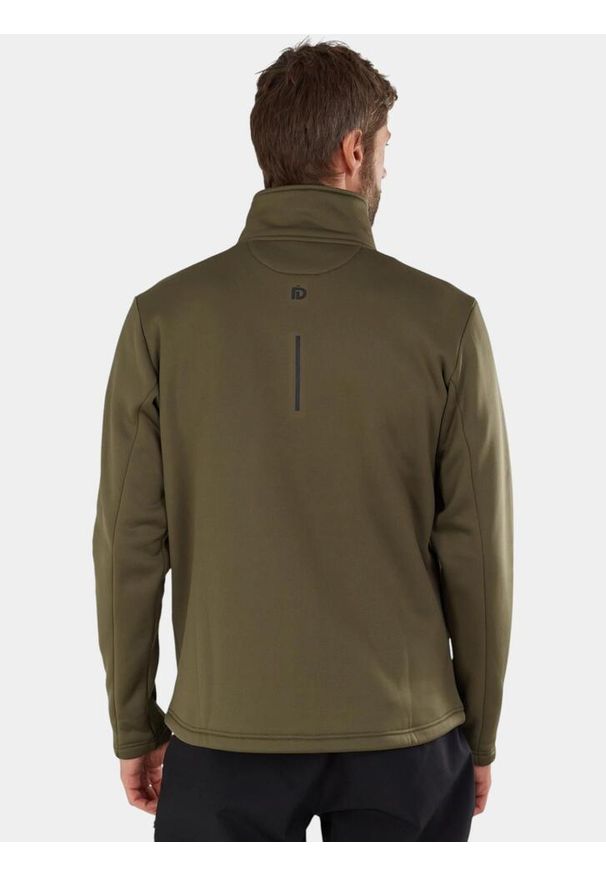 FUNDANGO - Sweter Męski Fundango Revolution. Kolor: zielony. Materiał: polar, materiał. Sport: turystyka piesza