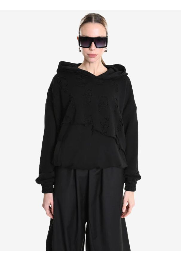 La Haine Inside Us Bluza Unisex | 3M M1162 | Mężczyzna | Czarny. Typ kołnierza: kaptur. Kolor: czarny. Materiał: bawełna. Wzór: aplikacja. Styl: elegancki