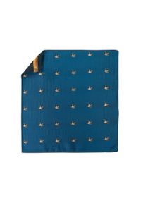 Modini - Niebieska poszetka w kaczki E251. Kolor: niebieski #1