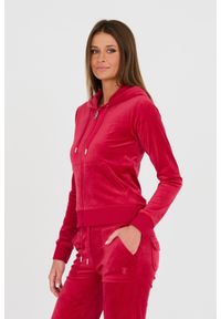 Juicy Couture - JUICY COUTURE Czerwona damska bluza Robertson, Rozmiar L. Typ kołnierza: kaptur. Kolor: czerwony #6