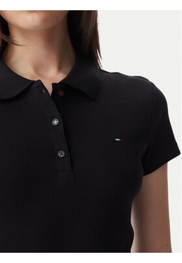 Tommy Jeans Sukienka codzienna DW0DW22852 Czarny Slim Fit. Okazja: na co dzień. Kolor: czarny. Materiał: bawełna. Typ sukienki: proste. Styl: casual