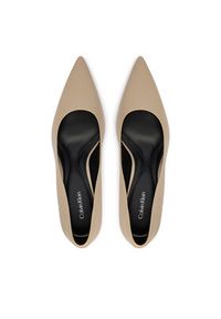 Calvin Klein Szpilki Ess Stiletto 70 HW0HW02607 Beżowy. Kolor: beżowy. Materiał: skóra. Obcas: na szpilce #3