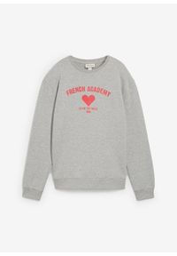 bonprix - Bluza z miękkiej mieszanki bawełny organicznej. Kolor: szary. Materiał: bawełna. Wzór: nadruk