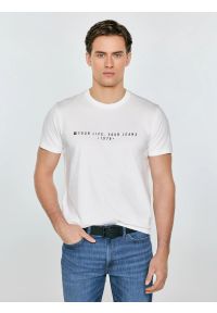 Big-Star - Koszulka męska z nadrukiem biała Oliver 100. Kolor: biały. Materiał: materiał, bawełna. Wzór: nadruk. Styl: klasyczny #1