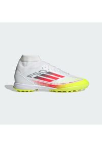 Adidas - Buty F50 League Mid TF. Kolor: żółty, biały, czerwony, wielokolorowy. Materiał: materiał