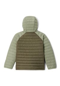 columbia - Kurtka zimowa dziewczęca Columbia Powder Lite Girls Hooded Jacket. Kolor: zielony. Sezon: zima. Sport: turystyka piesza