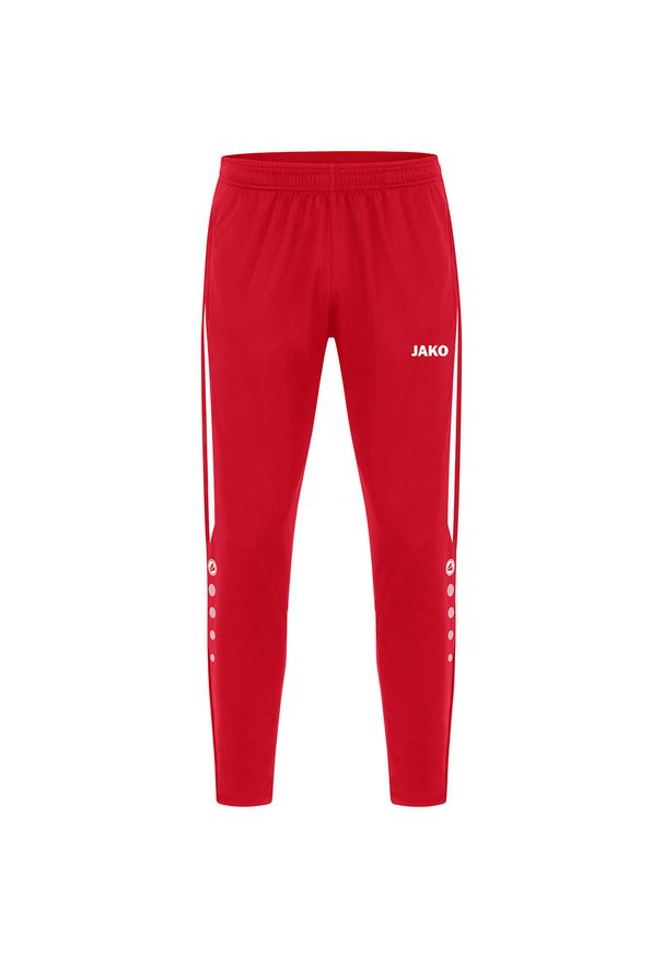 Spodnie dresowe damskie z poliestru Jako Power. Kolor: czerwony, biały, wielokolorowy. Materiał: poliester, dresówka. Sport: fitness, piłka nożna