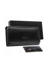 4U CAVALDI - Portfel czarny Cavaldi RD-23-GCL-0962 BLACK. Kolor: czarny. Materiał: skóra