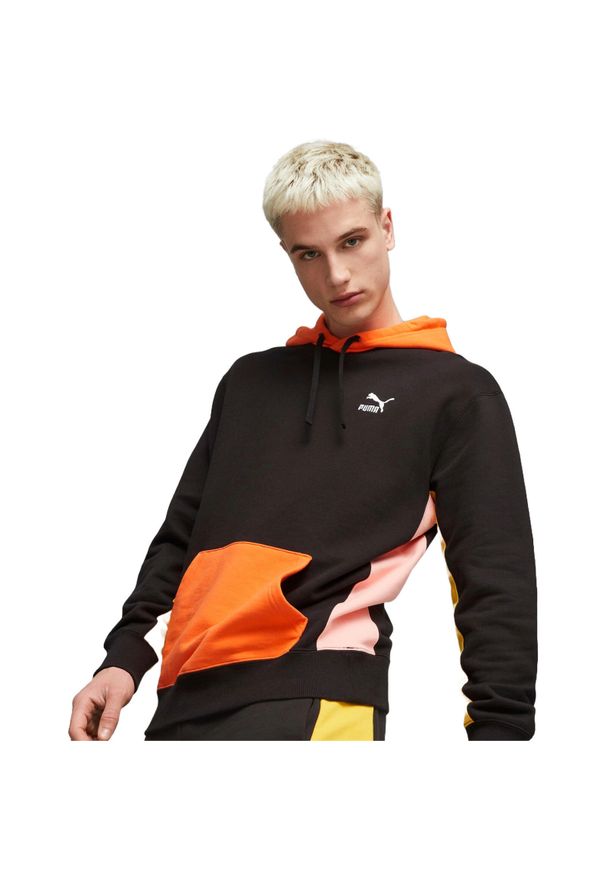Bluza z kapturem Puma Classics Block Hoodie, Mężczyźni. Typ kołnierza: kaptur. Kolor: czarny. Materiał: bawełna, materiał