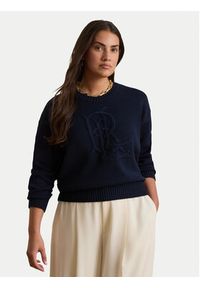 Lauren Ralph Lauren - LAUREN RALPH LAUREN Sweter 200979653004 Granatowy Regular Fit. Kolor: niebieski. Materiał: bawełna #6