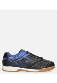 Casu - Czarne buty sportowe halówki sznurowane casu b1901b-3. Kolor: czarny, wielokolorowy, niebieski