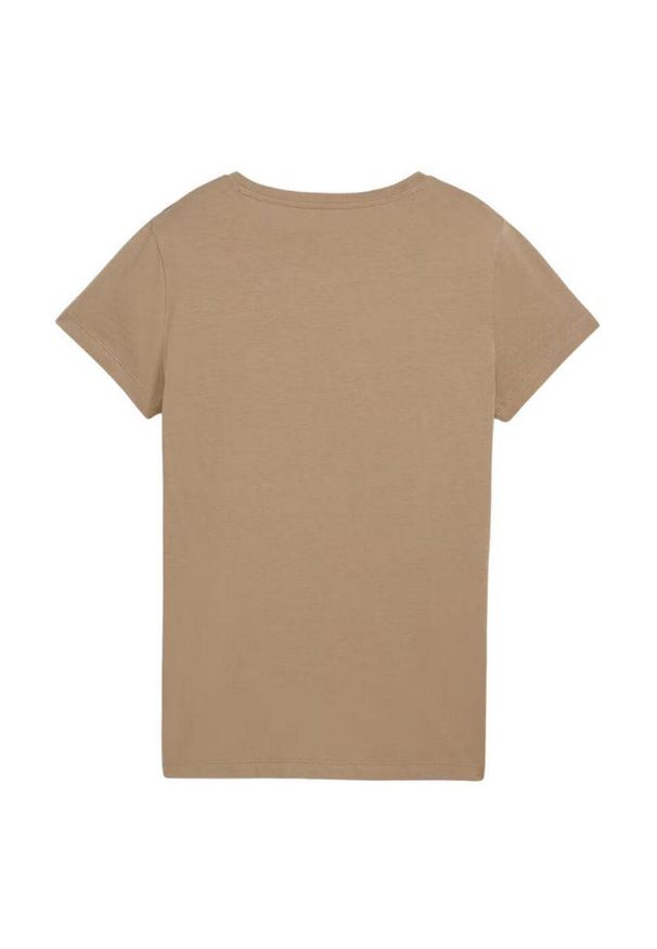 Puma - T-shirt Damski Skrypt Essentials. Kolor: beżowy