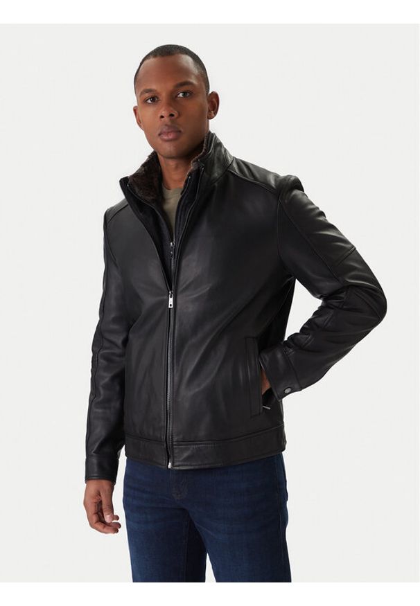 Milestone Kurtka skórzana Ms Franklin 531012 21265 Czarny Regular Fit. Kolor: czarny. Materiał: skóra