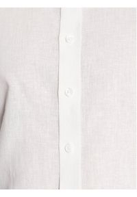 Lindbergh Koszula 30-203345A Biały Slim Fit. Kolor: biały. Materiał: bawełna, len