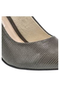 Szare Szpilki Baldaccini Eleganckie Skórzane Buty. Okazja: do pracy, na co dzień, na spotkanie biznesowe. Kolor: szary. Materiał: skóra. Obcas: na szpilce. Styl: elegancki. Wysokość obcasa: średni #5