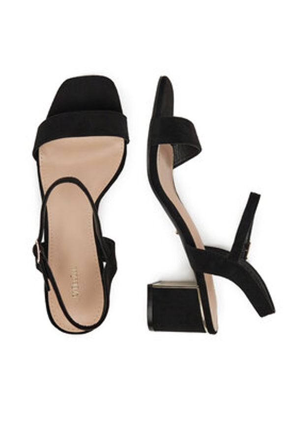 DeeZee Sandały F885-1 Czarny. Kolor: czarny. Materiał: materiał