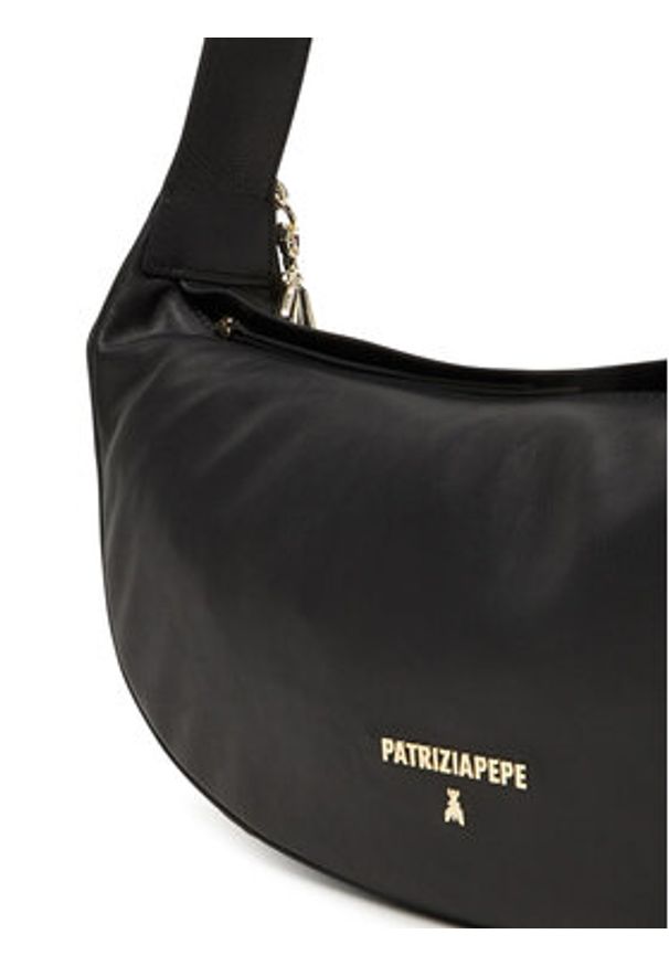 Patrizia Pepe Torebka 8B0274 L164 K103 Czarny. Kolor: czarny. Materiał: skórzane