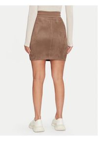 Guess Spódnica mini Tamara W2BD47 KAUJ2 Brązowy Slim Fit. Kolor: brązowy. Materiał: syntetyk