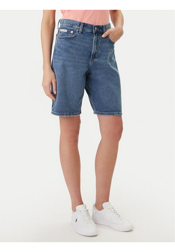 Calvin Klein Jeans Szorty jeansowe LV047F674G Niebieski Loose Fit. Kolor: niebieski. Materiał: bawełna