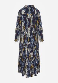 Born2be - Granatowa Sukienka Koszulowa Rozkloszowana Delirime. Okazja: na co dzień. Kolor: niebieski. Typ sukienki: koszulowe. Styl: casual, elegancki #8