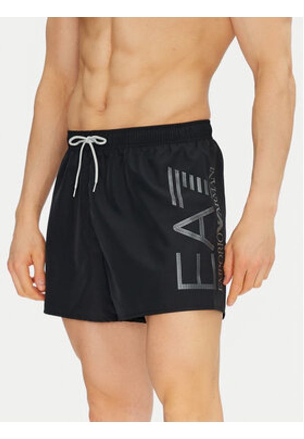 EA7 Emporio Armani Szorty kąpielowe 7M000550 AF14497 MC026 Czarny Regular Fit. Kolor: czarny. Materiał: syntetyk