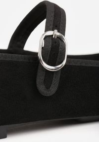 Renee - Czarne Balerinki z Zapięciem na Sprzączkę i Kwadratowym Noskiem Loratie. Zapięcie: sprzączka. Kolor: czarny #8