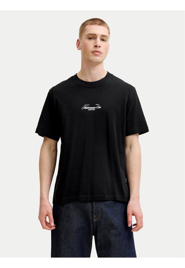 Jack & Jones T-Shirt Cassis 12295050 Czarny Regular Fit. Kolor: czarny. Materiał: bawełna